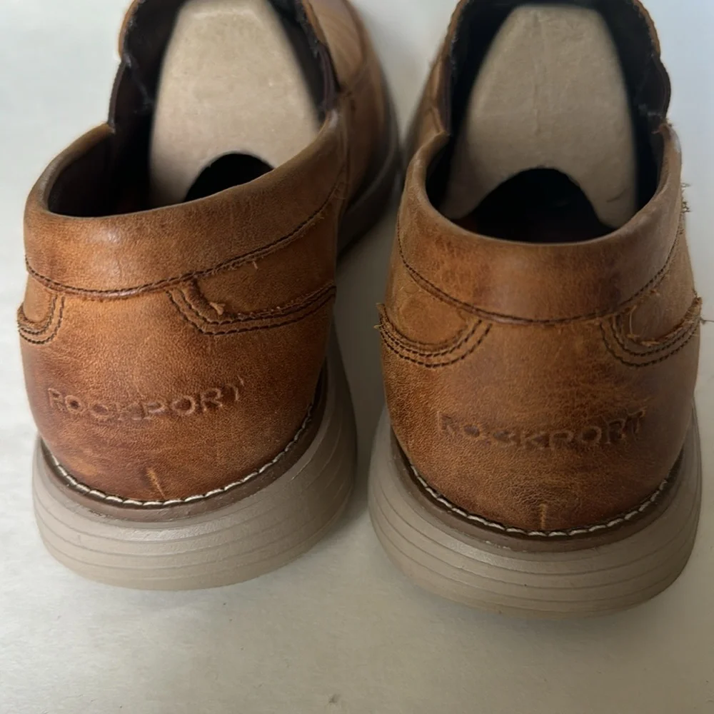 ROCKPORT TruTech CI6145 100125 P21 Garett Venetian Loafer Cognac Sz 9 EUC $120